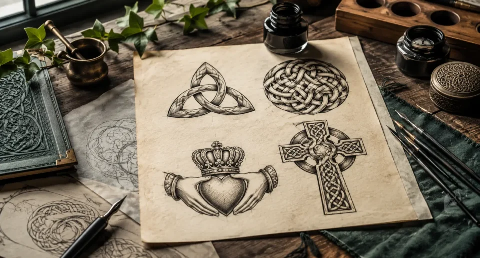 Celtic Tattoo Symbols and Their Meanings: Triquetra, Trinity Knot & Claddagh